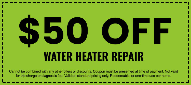 Discounts on Water Heater Repair