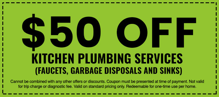 Discounts on Kitchen Plumbing Services