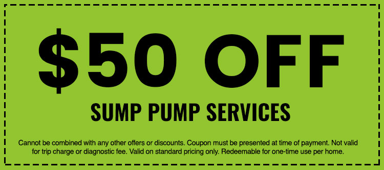 Discounts on Sump Pump Services