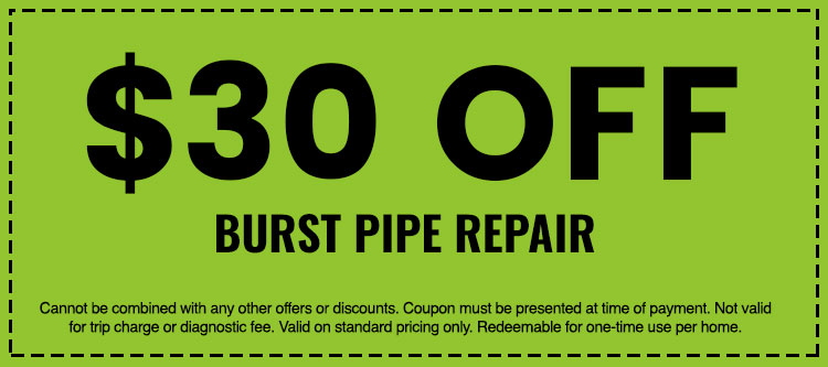 Discounts on Burst Pipe Repair